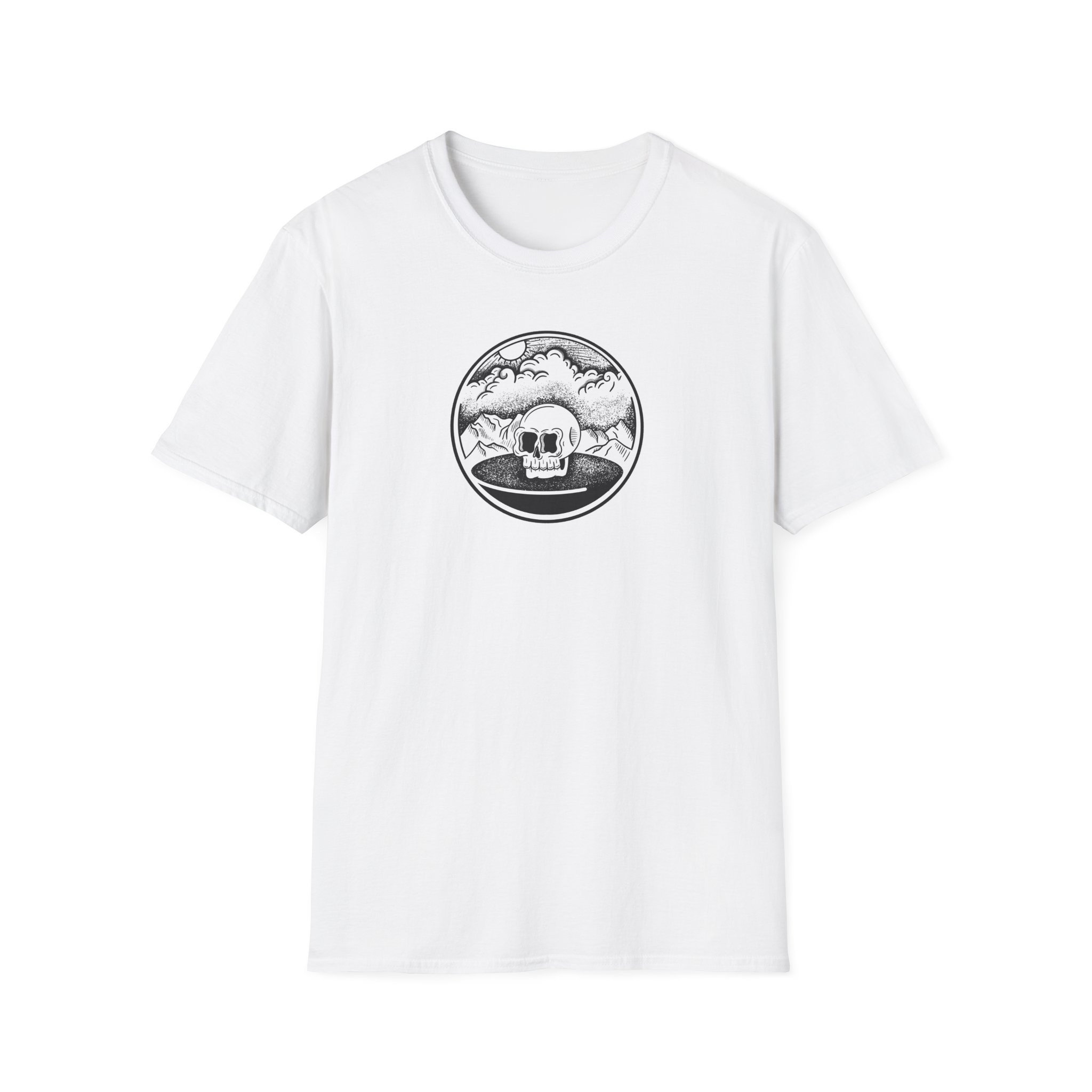 Stipple Art Skull T-Shirt - Image 4