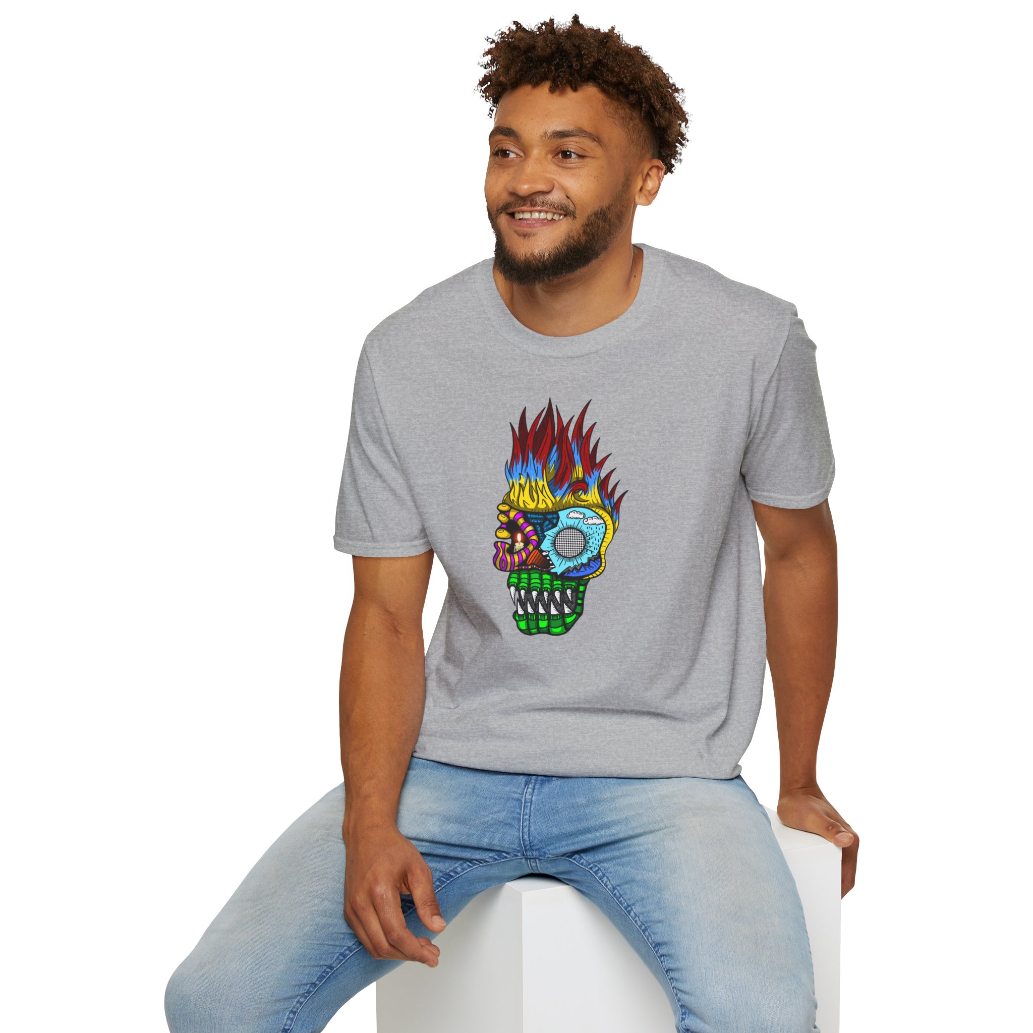 Colourful Skull T-Shirt - Image 4