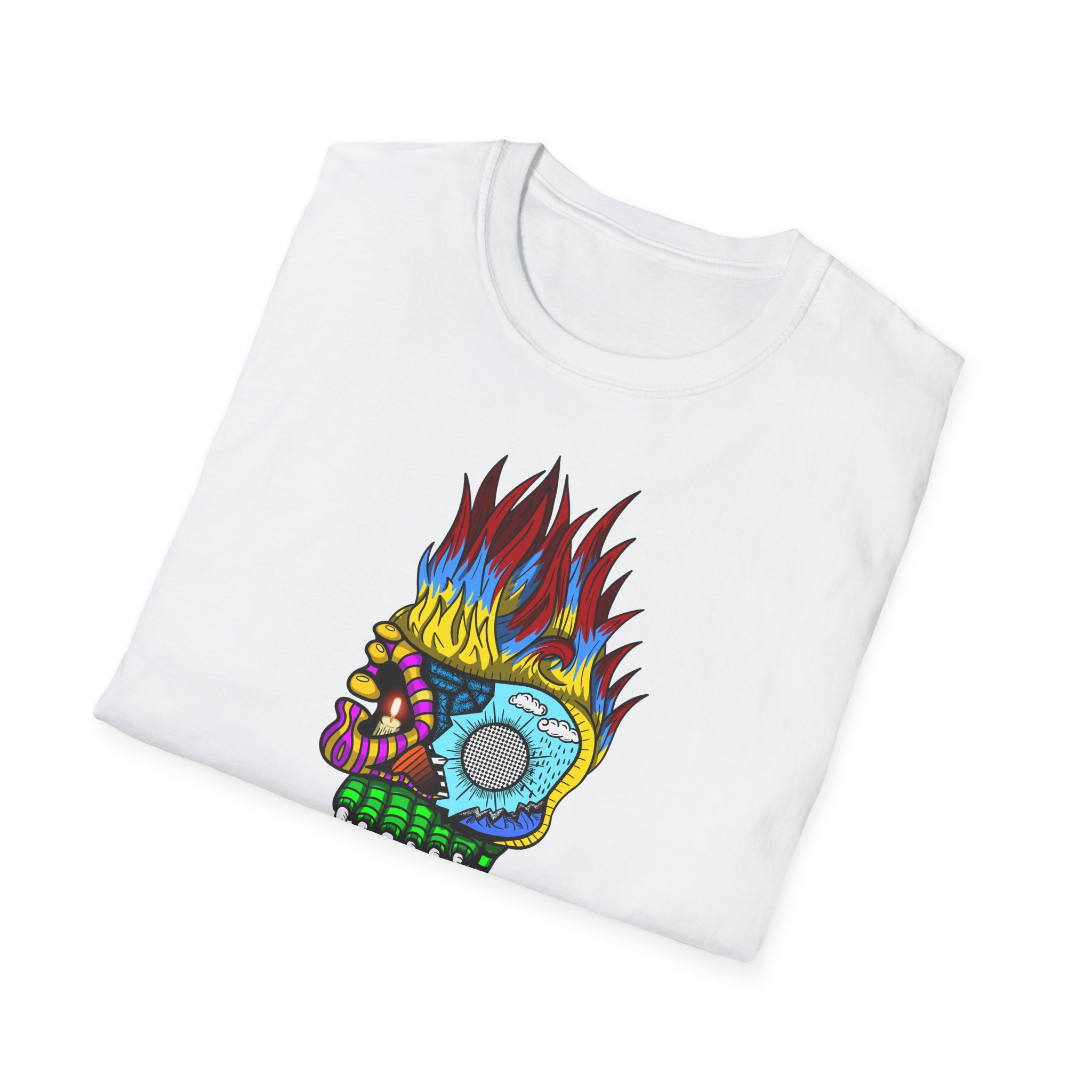 Colourful Skull T-Shirt - Image 8