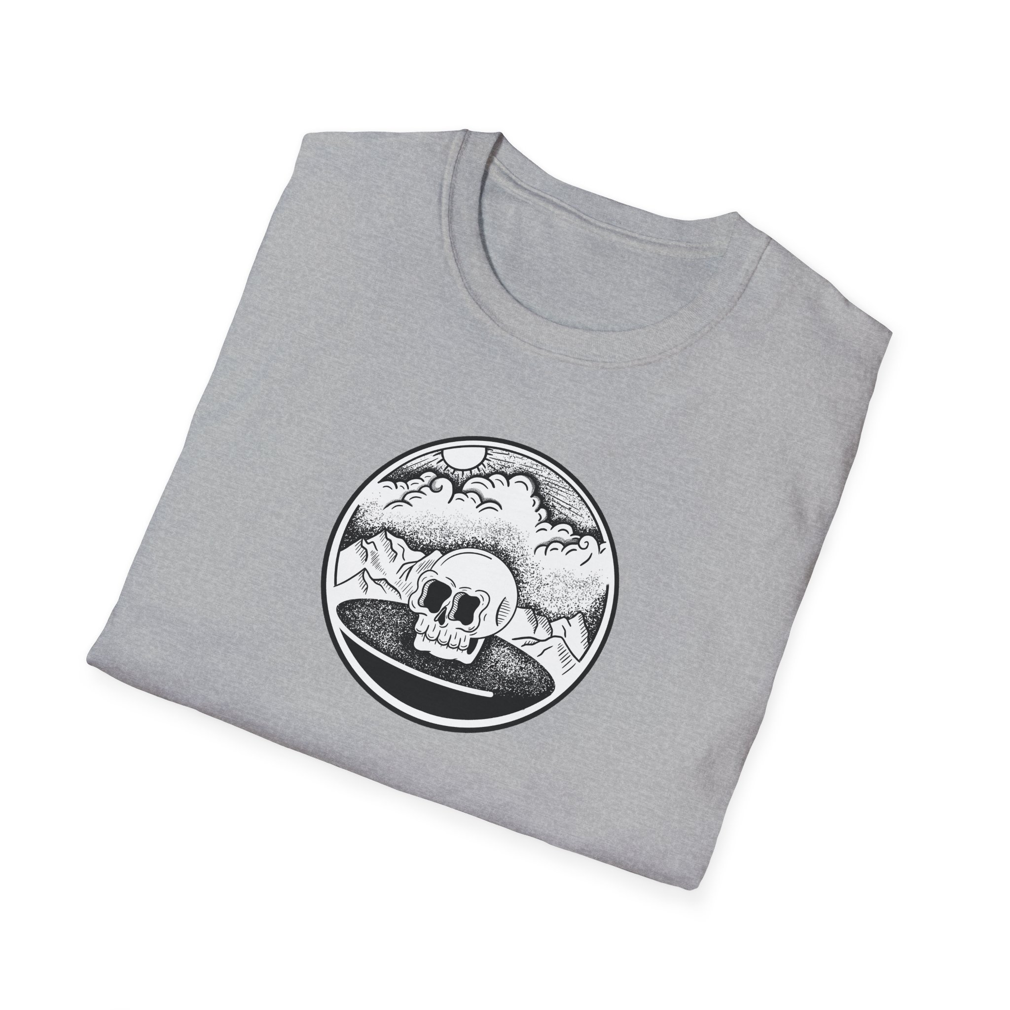 Stipple Art Skull T-Shirt - Image 3