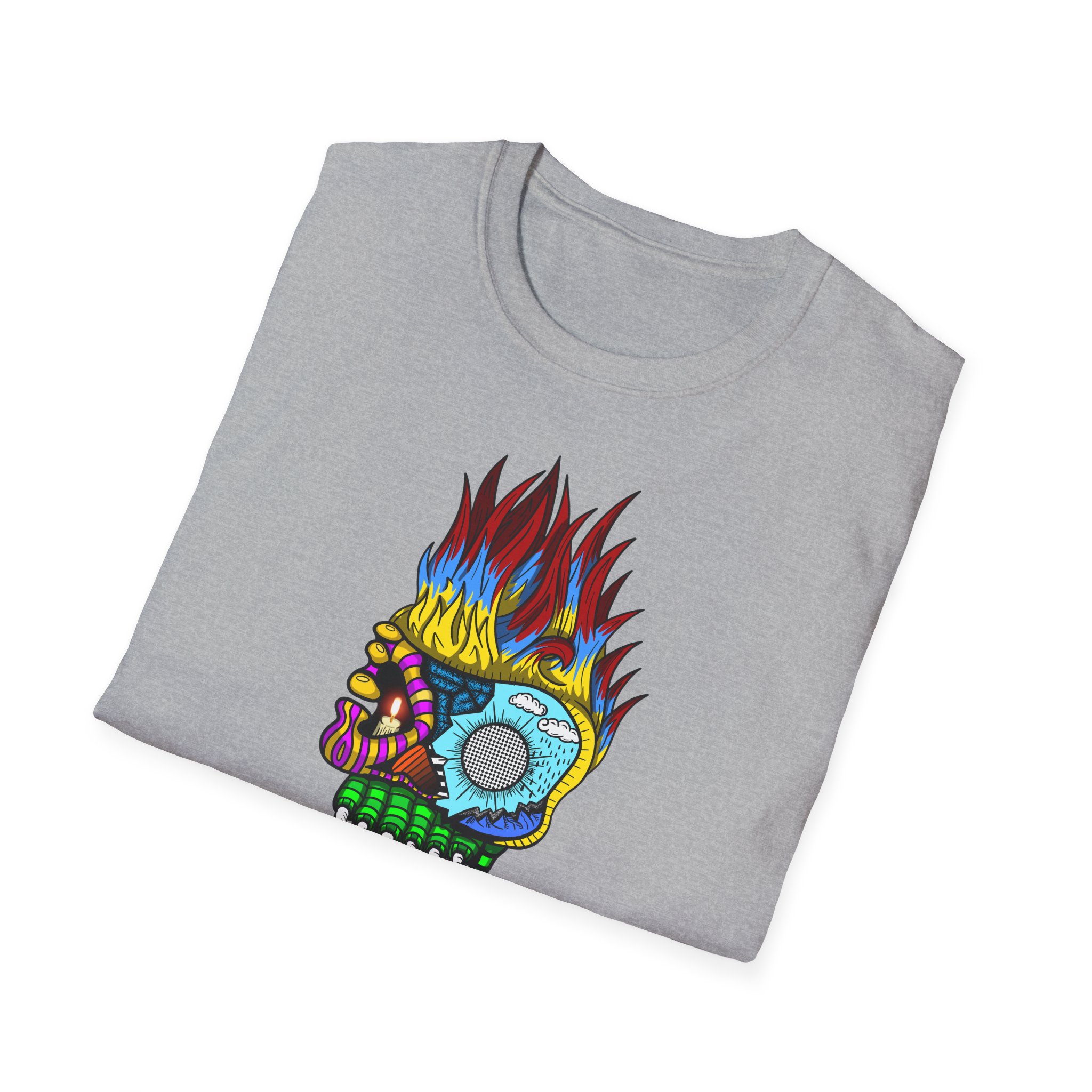 Colourful Skull T-Shirt - Image 6