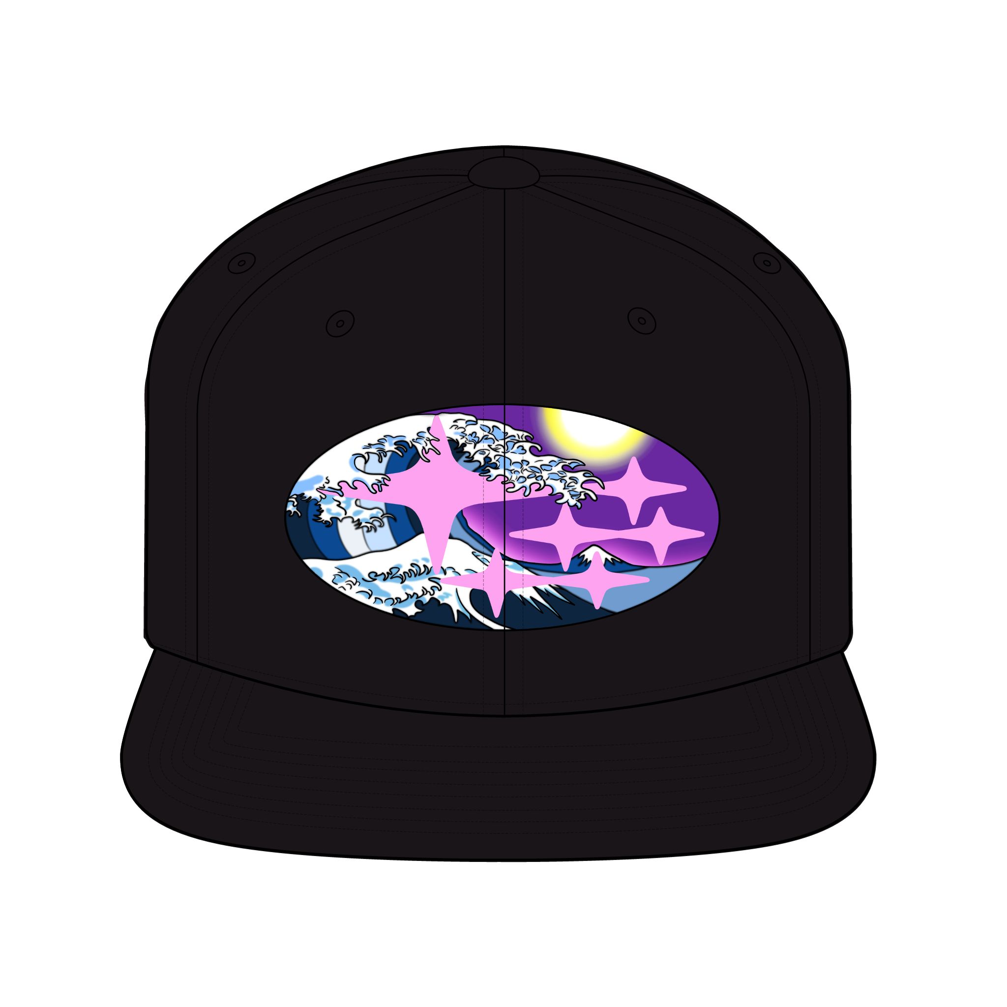 Subaru Japanese Big Wave Snapback Hat