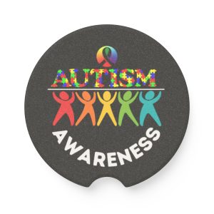 Autism Awareness Soapstone Car Coaster
