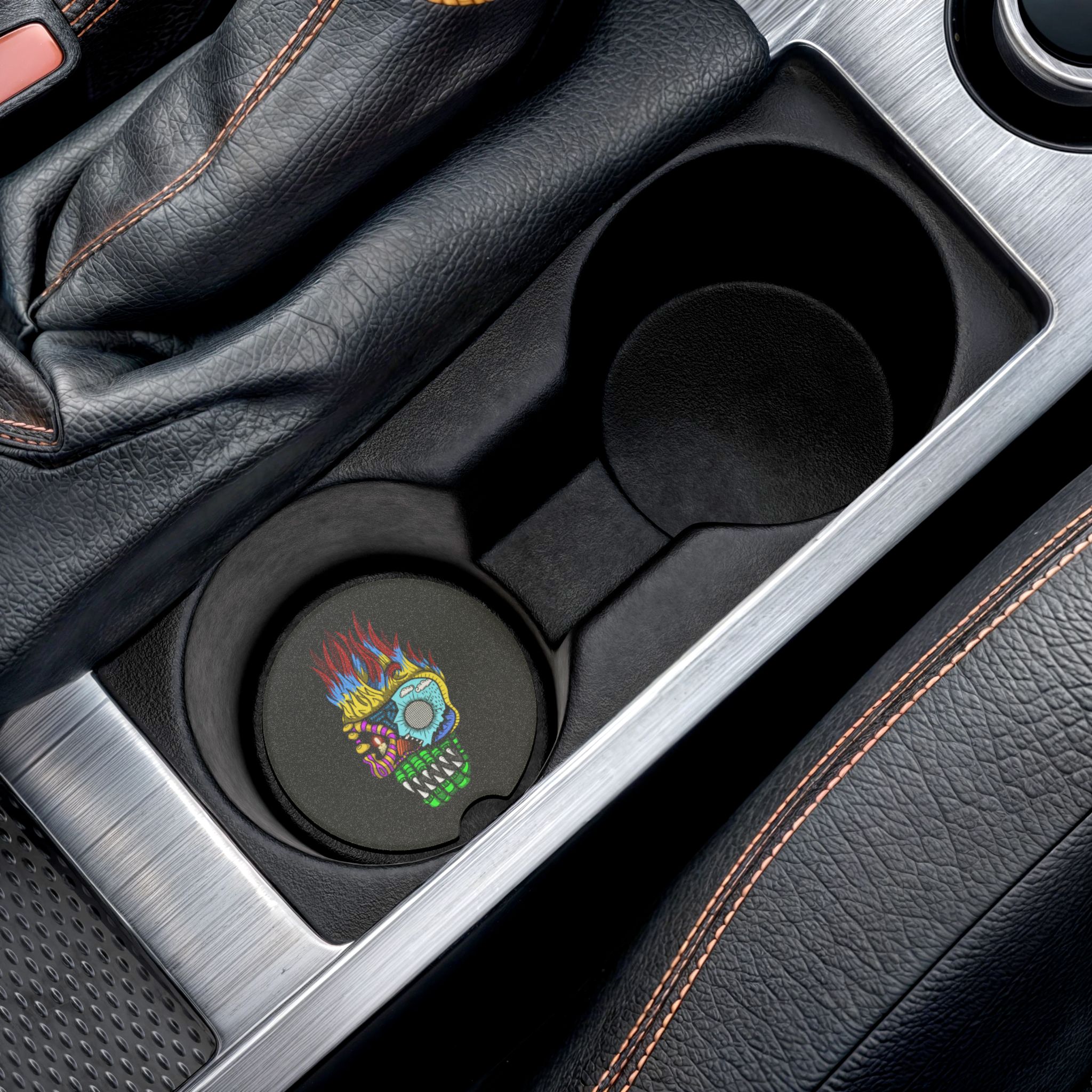 Colour Skull Soapstone Car Coaster - Image 9