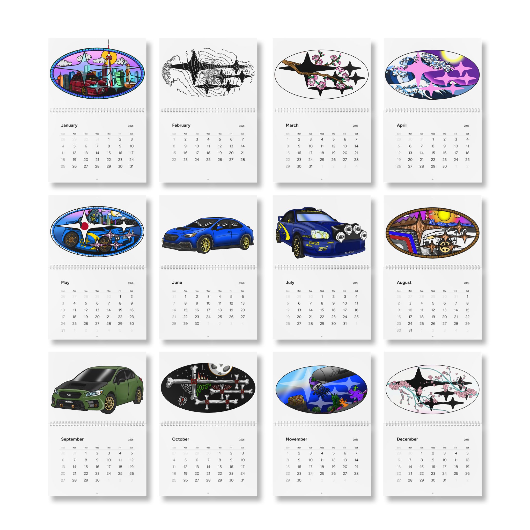 Subaru Wall Calendar (2026) - Image 6