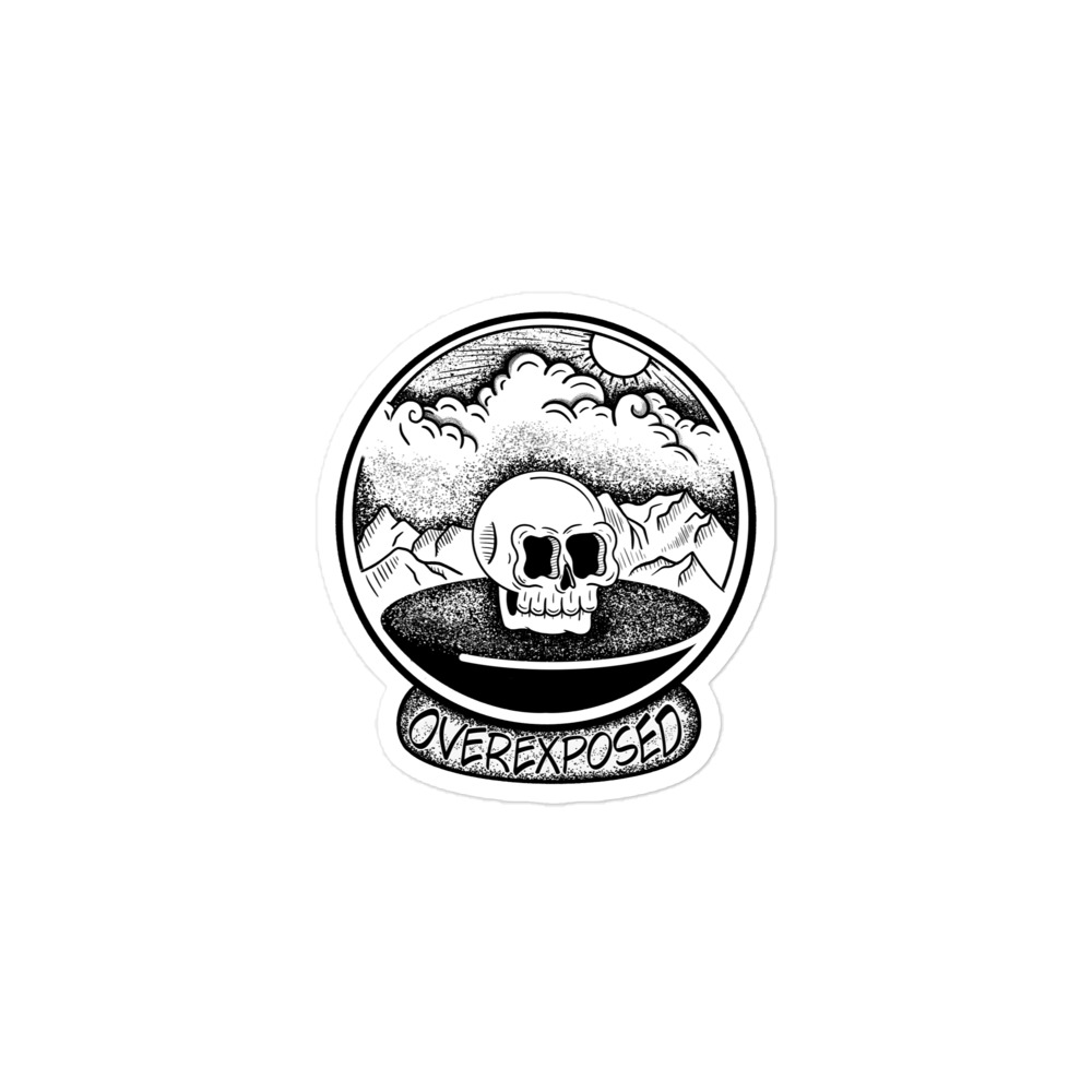 Overexposed Skull Bubble-free stickers