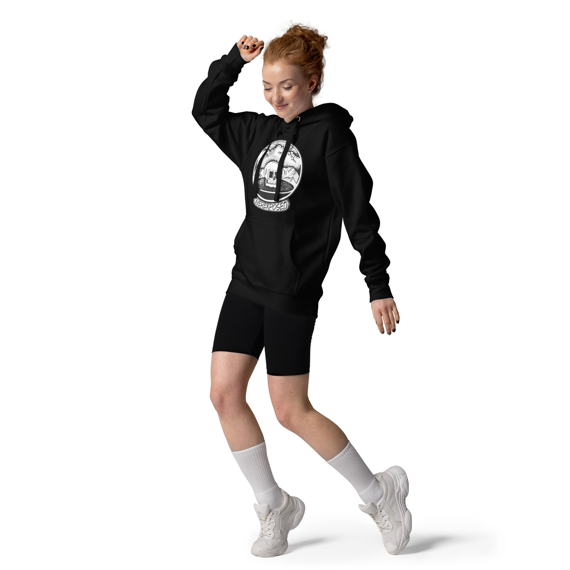 Overexposed Skull Unisex Hoodie - Image 2