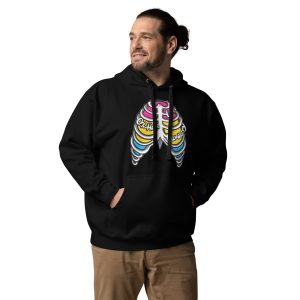 Pansexual Pride Ribcage Unisex Hoodie
