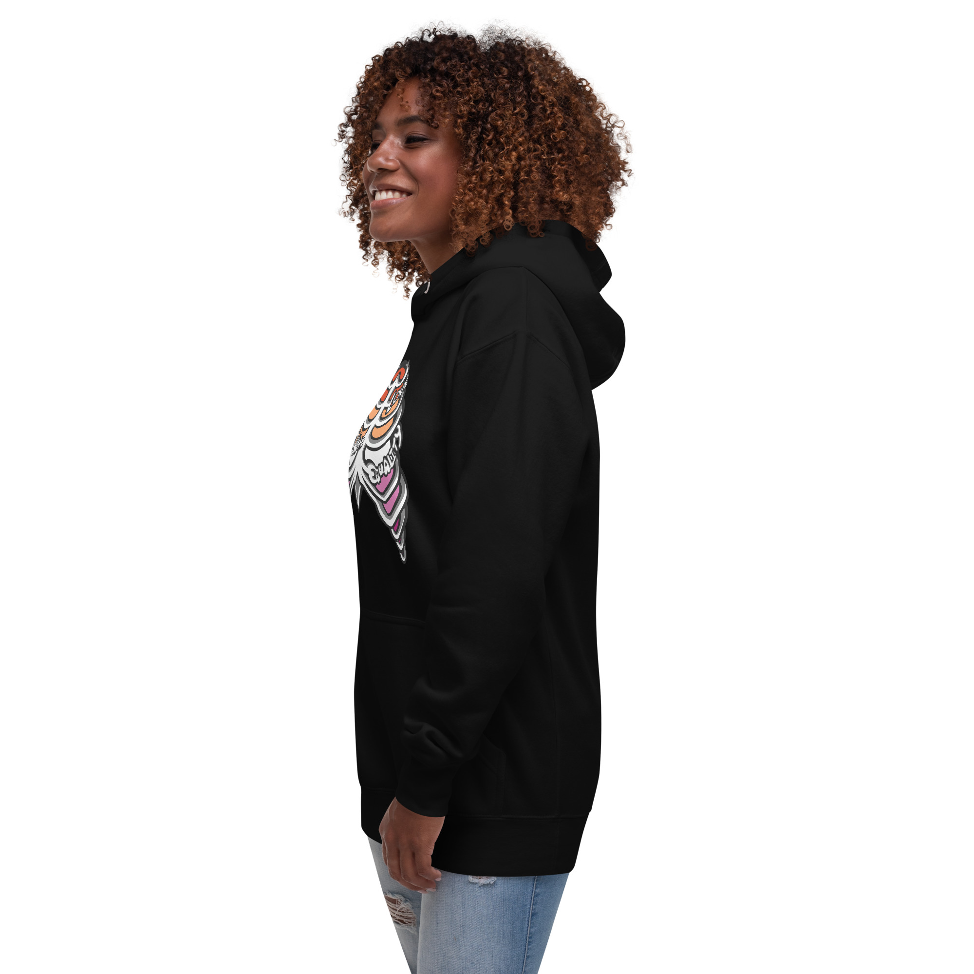 Lesbian Pride Ribcage Unisex Hoodie - Image 3