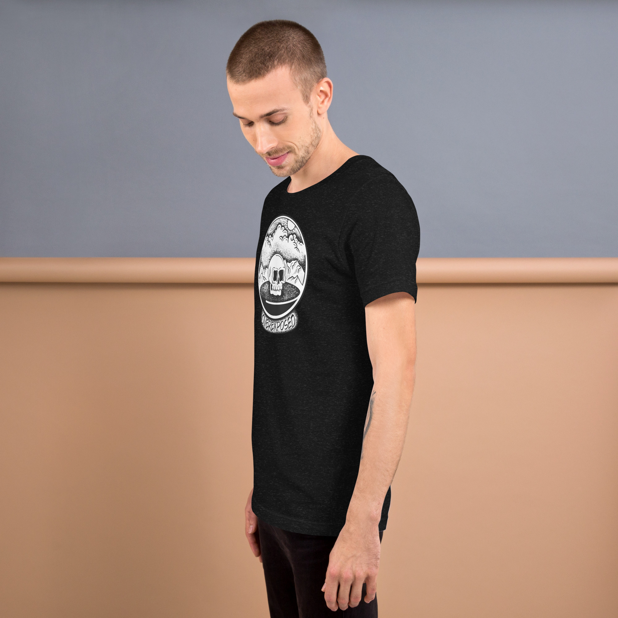 Overexposed Stipple Skull t-shirt - Image 3