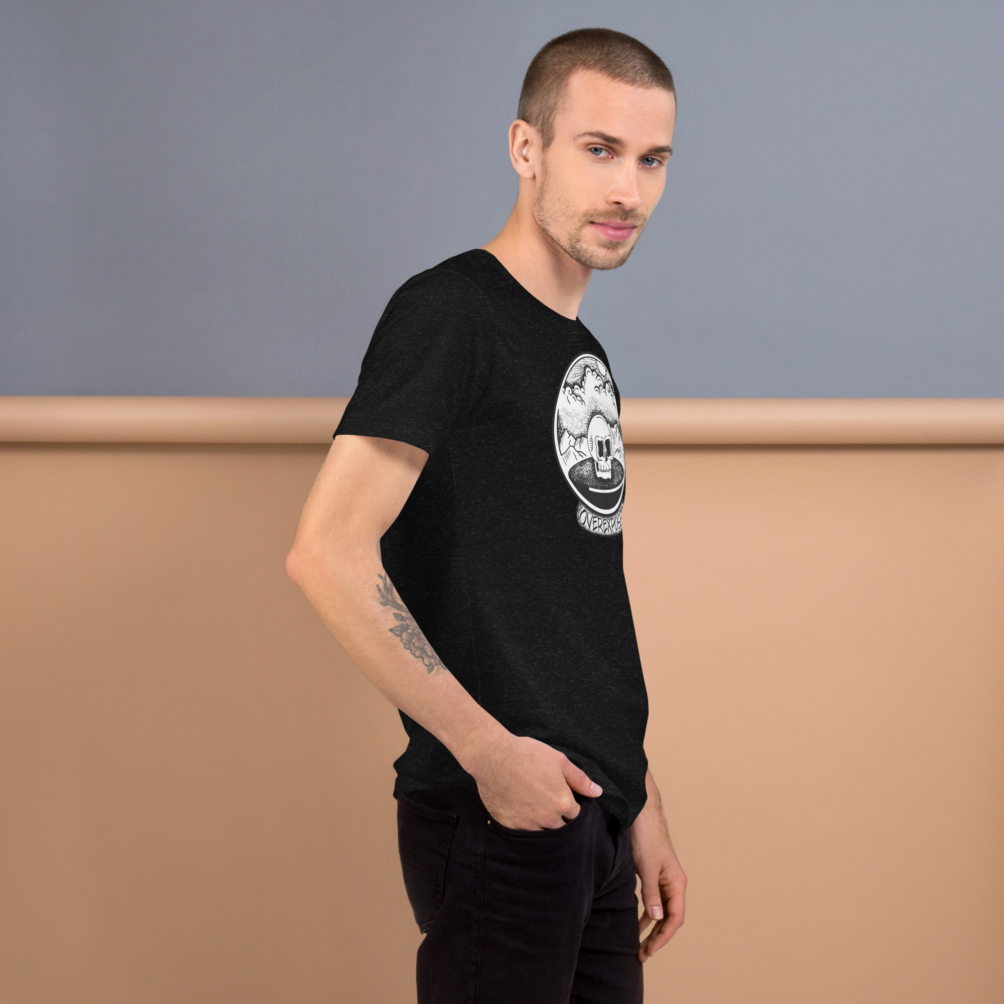 Overexposed Stipple Skull t-shirt - Image 4