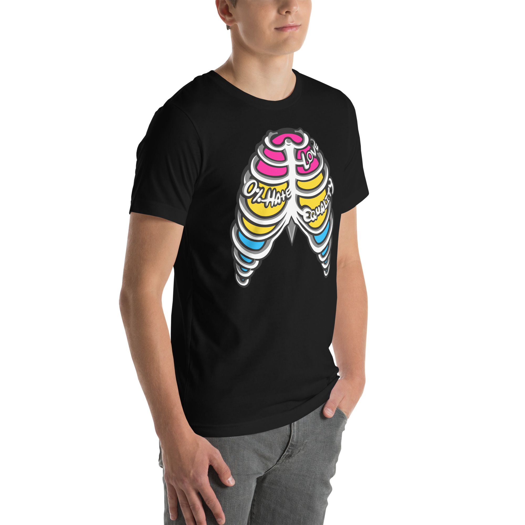 Pansexual Pride Ribcage Unisex t-shirt - Image 6